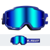 LS2 CHARGER GOGGLE BLUE WITH IRIDIUM VISOR