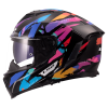 LS2 FF818 STORM III KAOS BLACK PURPLE BLUE