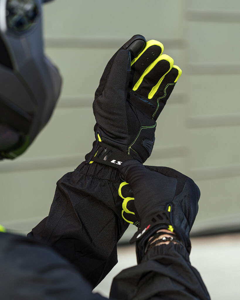 LS2 Guanti Moto Dart 2 Uomo - Blu/Giallo - Taglia XXL - Quattro Stagioni - Certificati CE - Touchscreen E Membrana Impermeabile Hipora