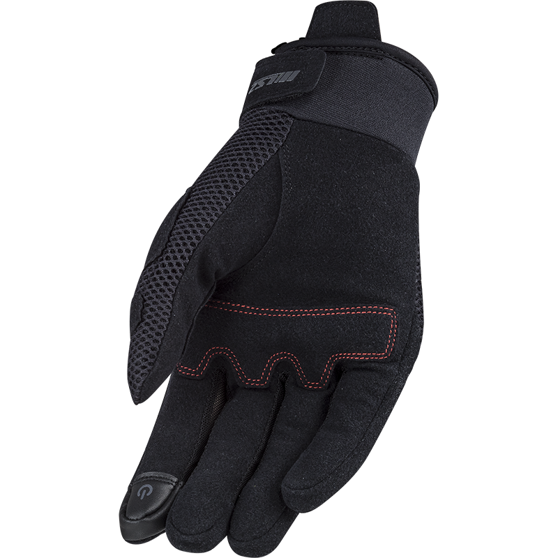 LS2 Guanti Moto Ray Donna - Nero, Taglia 3XL - Traforati Estivi Con Protezioni Nocche - Certificati CE EN 13594 - Touchscreen E Velcro