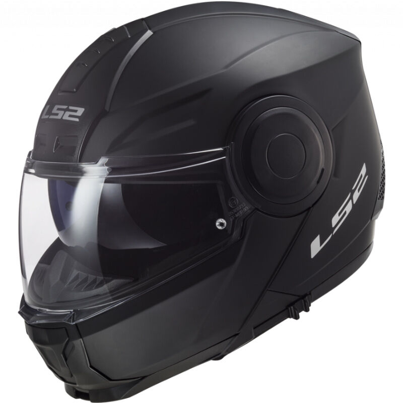 LS2 Flip Up Front Motorcycle Motorbike Helmet MATT BLACK Tinted Blue Visor 