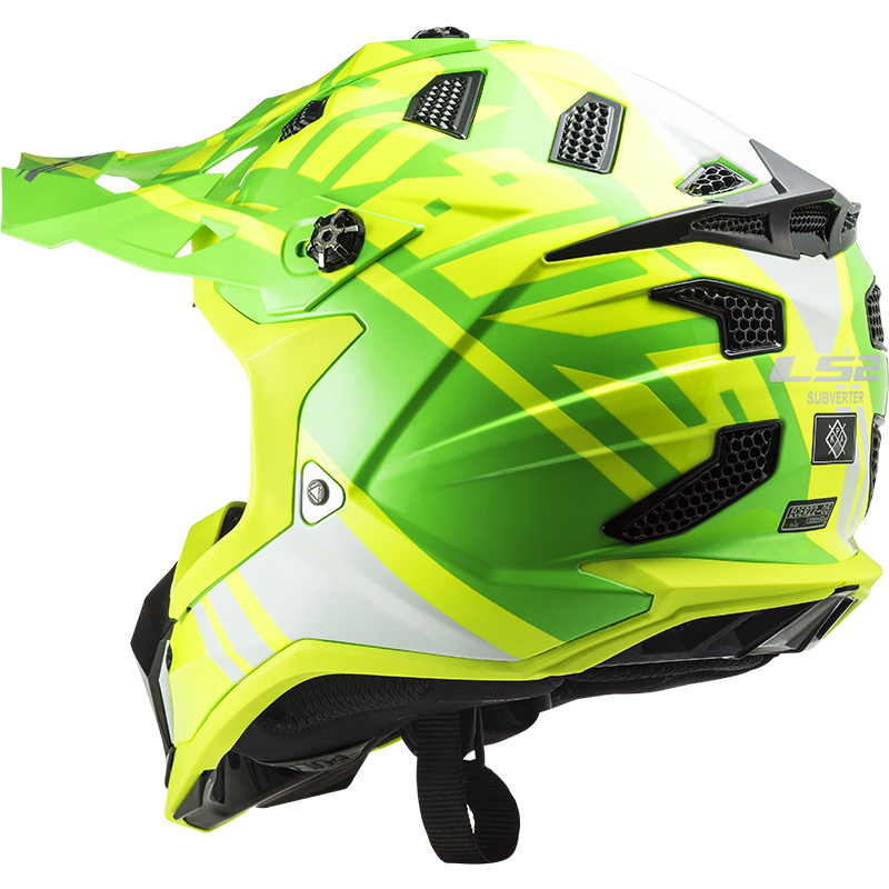 L Unisex Giallo//Verde LS2 407002254L Casco Motocross MX700 Subverter Gammax