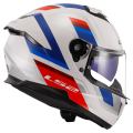 LS2 FF808 STREAM II VINTAGE WHITE BLUE RED-06 L