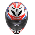 LS2 FF818 STORM III KOMAI WHITE BLUE RED M