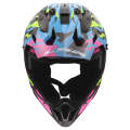 LS2 MX708 FAST II GROTESK BLUE PINK GREEN-06 M