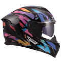 LS2 FF818 STORM III KAOS BLACK PURPLE BLUE L