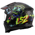 LS2 OF606 DRIFTER RAYZ BLACK BLUE-06 XL