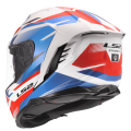 LS2 FF818 STORM III KOMAI WHITE BLUE RED M