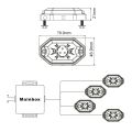 SHARK LED Light, RGB, Multi-Color, Bluetooth Control, 4 pcs Set