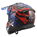 LS2 MX708 FAST II GROTESK WHITE BLUE RED-06 S