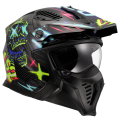 LS2 OF606 DRIFTER RAYZ BLACK BLUE-06 XL