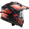 LS2 MX701 EXPLORER ALTER MATT BLACK FL.ORANGE XS