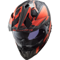 LS2 MX701 EXPLORER ALTER MATT BLACK FL.ORANGE XS