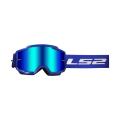 LS2 CHARGER GOGGLE BLUE WITH IRIDIUM VISOR