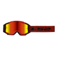 LS2 CHARGER PRO GOGGLE RED WITH IRIDIUM VISOR
