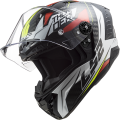 LS2 FF805 THUNDER C CHASE GLOSS WHITE RED