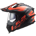 LS2 MX701 EXPLORER ALTER MATT BLACK FL.ORANGE XS