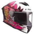 LS2 FF820 RAPID III POPPIES II WHITE PINK M
