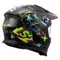 LS2 OF606 DRIFTER RAYZ BLACK BLUE-06 XL