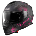 LS2 FF800 STORM II BURST MATT BLACK PINK-06 XXL