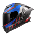 LS2 FF807 DRAGON TRAX BLUE RED XXS