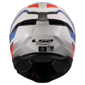 LS2 FF808 STREAM II VINTAGE WHITE BLUE RED-06 3XL