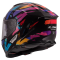 LS2 FF818 STORM III KAOS BLACK PURPLE BLUE