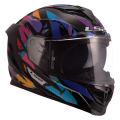 LS2 FF818 STORM III KAOS BLACK PURPLE BLUE