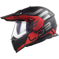 LS2 MX436 PIONEER EVO ADVENTURER MATT BLACK RED
