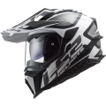 LS2 MX701 EXPLORER ALTER MATT BLACK WHITE