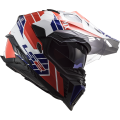 LS2 MX701 EXPLORER ATLANTIS G.WHITE RED BLUE
