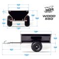 SHARK ATV TRAILER WOOD 550 BLACK 160 x 130 x 85 cm