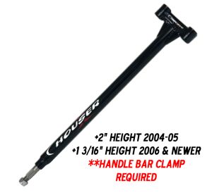 Houser Yamaha YFZ450 Steering Stem, 2003-05,+2" Heigh,2006-UP +1 3/16"