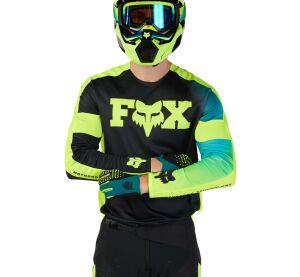 FOX 360 Streak Jersey - Black/Yellow MX24