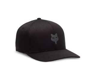 FOX Head Tech Flexfit Hat, Black/Charcoal