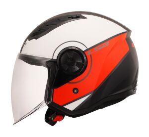 LS2 OF616 AIRFLOW II COVER MATT WHITE RED-06