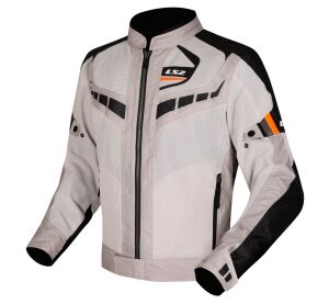 LS2 GARDA AIR MAN JACKET BLACK GREY H-V ORANGE 4XL