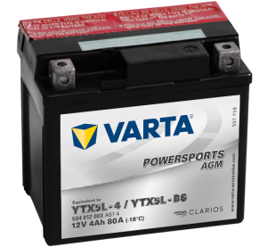 Varta 12V/4Ah moto LF, YTX5L-4/YTX5L-BS Access DRR, TGB Bullet