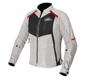LS2 BREEZE LADY JACKET GREY BLACK RED