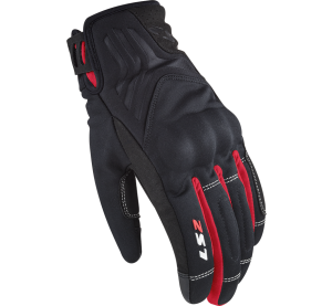 LS2 JET 2 LADY GLOVES BLACK RED