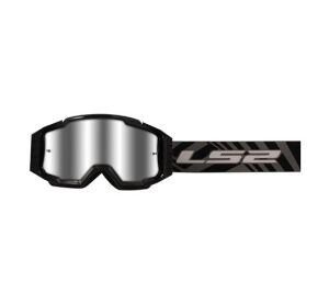 LS2 CHARGER PRO GOGGLE BLACK WITH SILVER VISOR