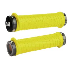 ODI GRIPS Troy Lee Designs Signature ATV Lock-On Bonus Pack Yellow w/Gray Clamps
