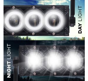 SHARK LED Light Bar 17" with Halo Ring, CREE LED, 80W