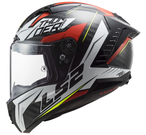 LS2 FF805 THUNDER C CHASE GLOSS WHITE RED