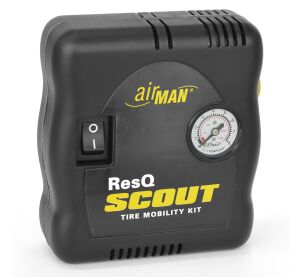 AirMan ResQ Scout 12 V Compressor +100 ml Tire Sealant - Tire Mobility KIT