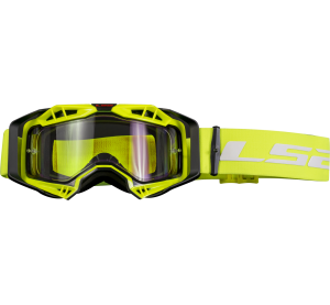 LS2 AURA ENDURO SERIES GOGGLE BLACK H-V YELLOW WITH CLEAR VISOR