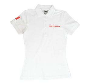 SEGWAY POWERSPORTS White Women Polo T-shirt XS