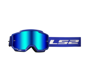 LS2 CHARGER GOGGLE BLUE WITH IRIDIUM VISOR