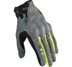 LS2 DART 2 MAN GLOVES GREY H-V YELLOW