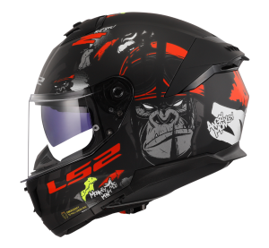 LS2 FF808 STREAM II ANGRY MONKEY M.BLACK RED-06